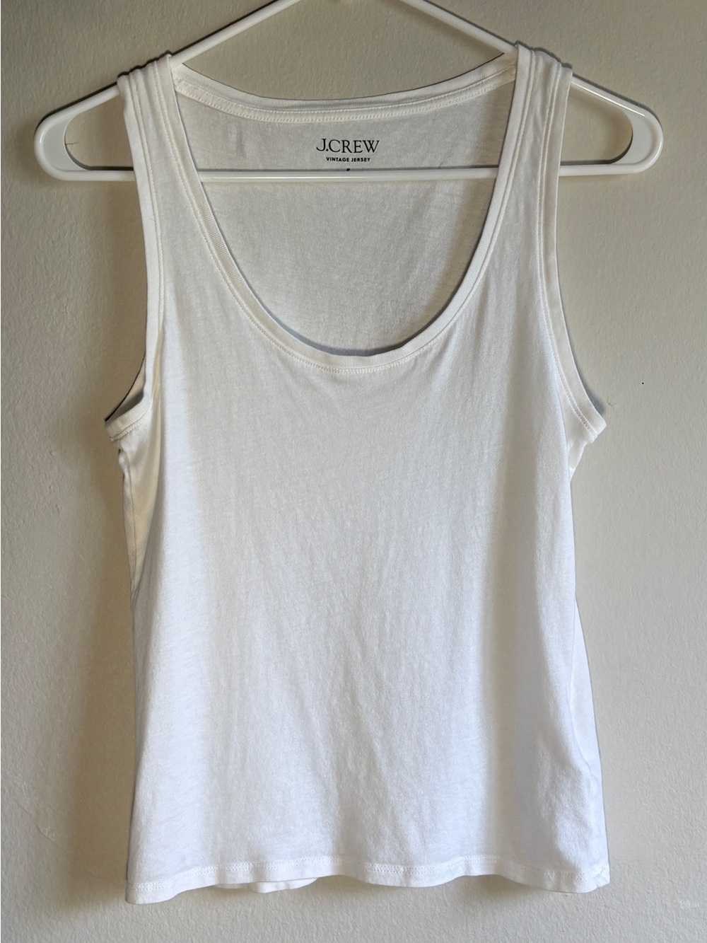 J. Crew White Scoop Neck Tank Top